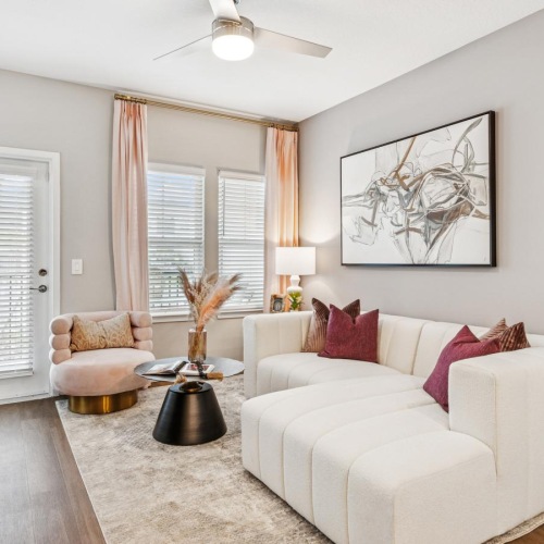 Beautiful living areas to match your lifestyle a living room with a couch and a table